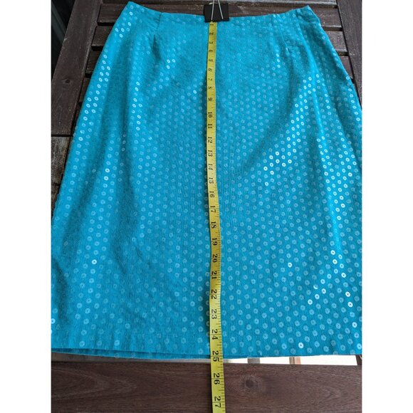 💜✨Vintage Maxou Turquoise Sequin Dress - Size 8 - Picture 10 of 13